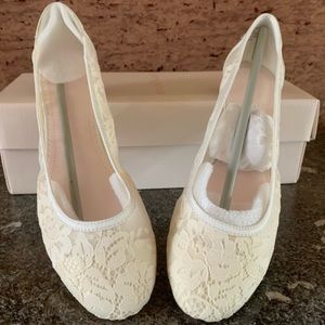 Never Worn Mivory 7.5 Lace Style Lady Flat Shoes